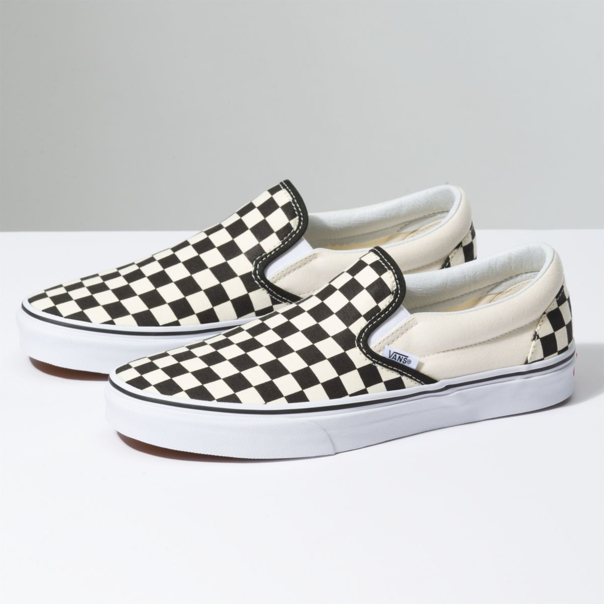 Comprar Mocasines Vans Checkerboard Slip On Negros Para Mujer En